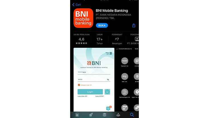 Jalankan Aplikasi BNI Mobile