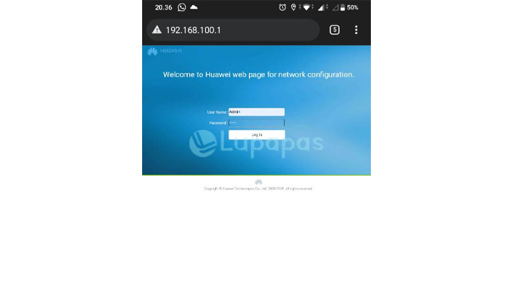 Buka Browser Link Cara Mengganti Password Wifi