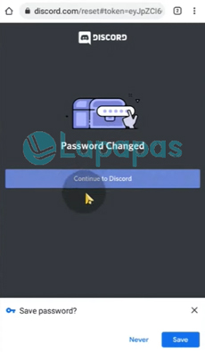 8. Reset Password Discord Berhasil