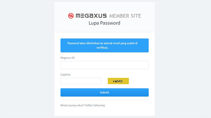 Cara Mengatasi Lupa Password Megaxus